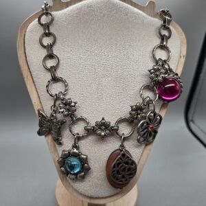 J. Crew Silver Charm Necklace